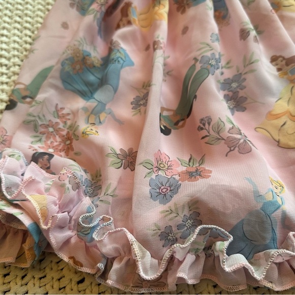 Disney NEW Princess Cinderella Belle Jasmine Chiffon Dress - Pink Sz 2T - Picture 4 of 7